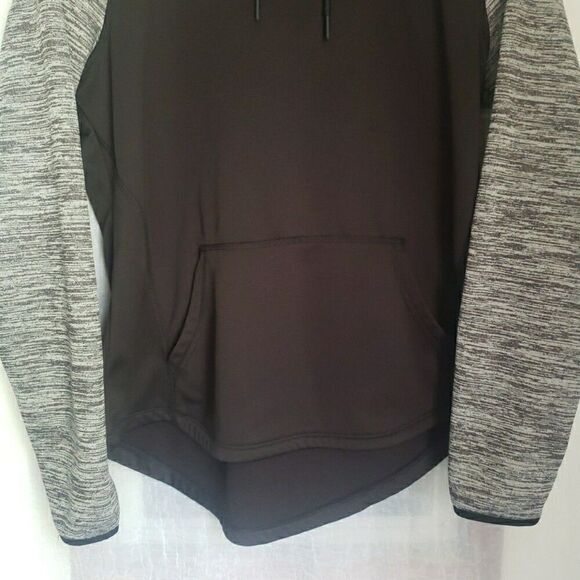 Athletic Works Women's Size L Pullover Hoodie Sweatshirt Long Sleeve Black Gray - Picture 3 of 10